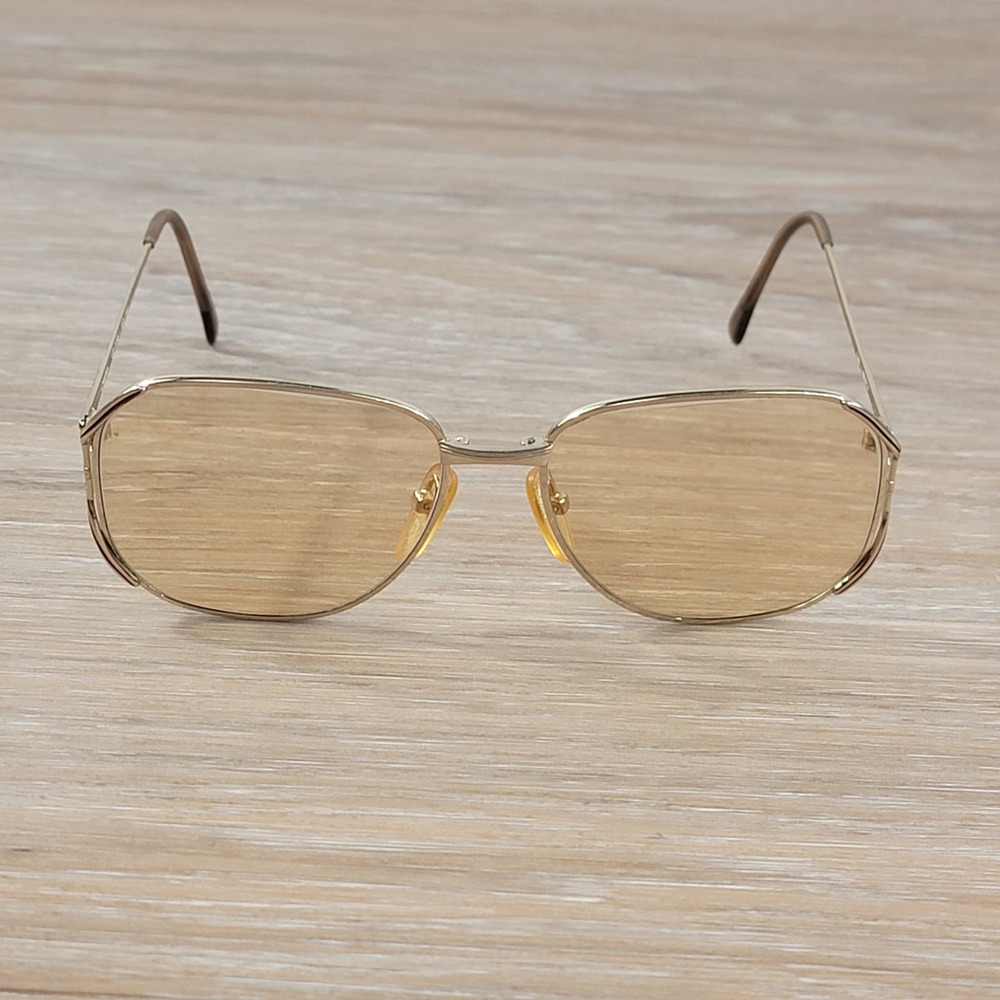 Emporium LE-110 #2 140 Liberty Vintage Gold Aviator Eyeglasses France 140mm VTG